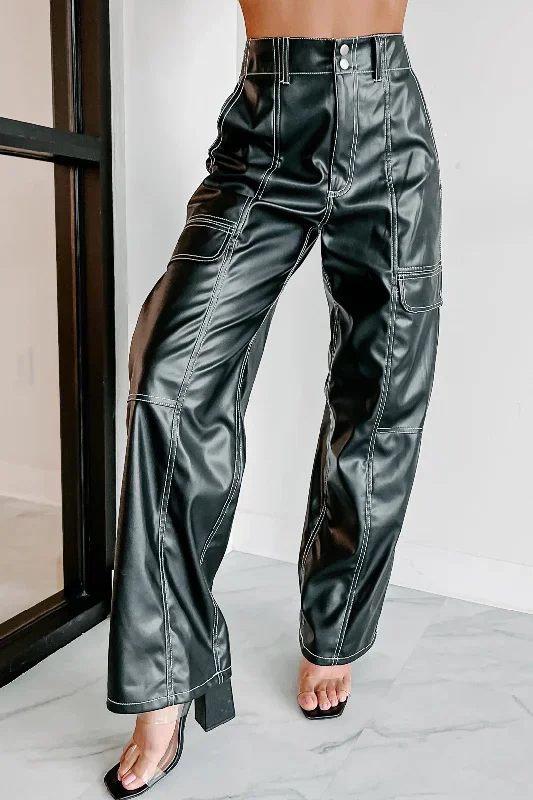 wreak-your-world-faux-leather-cargo-pants-black